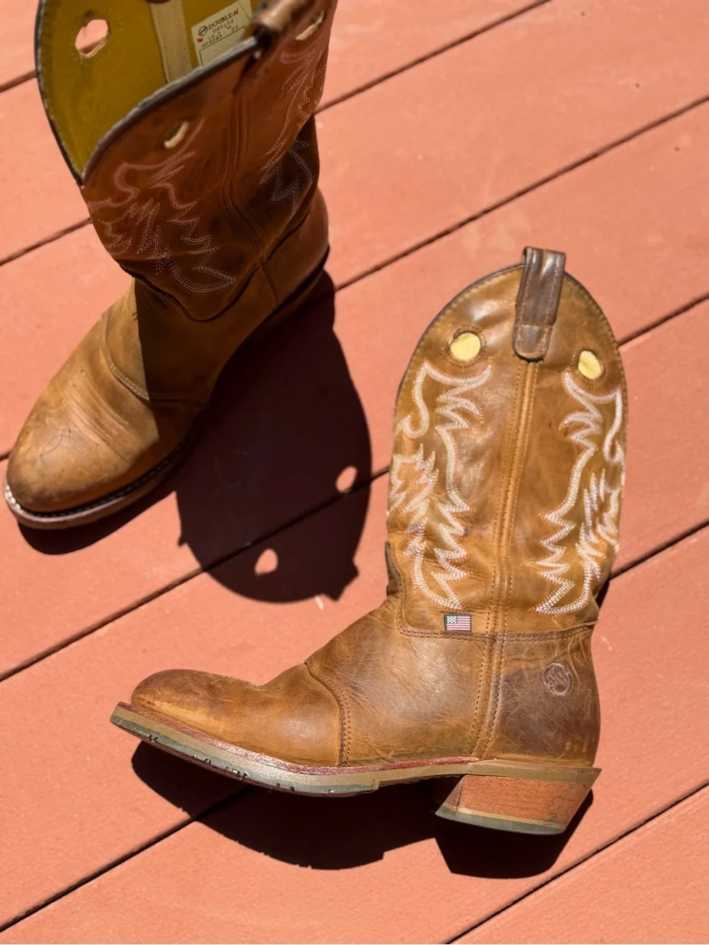 Double-H women’s Leather Cowboy Boots - Picture 4 of 13